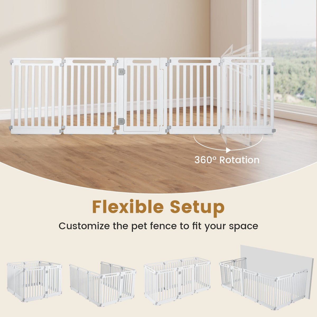 8-Panel Dog Playpen 31.5 inch Indoor Outdoor HDPE – photo 6 of 16