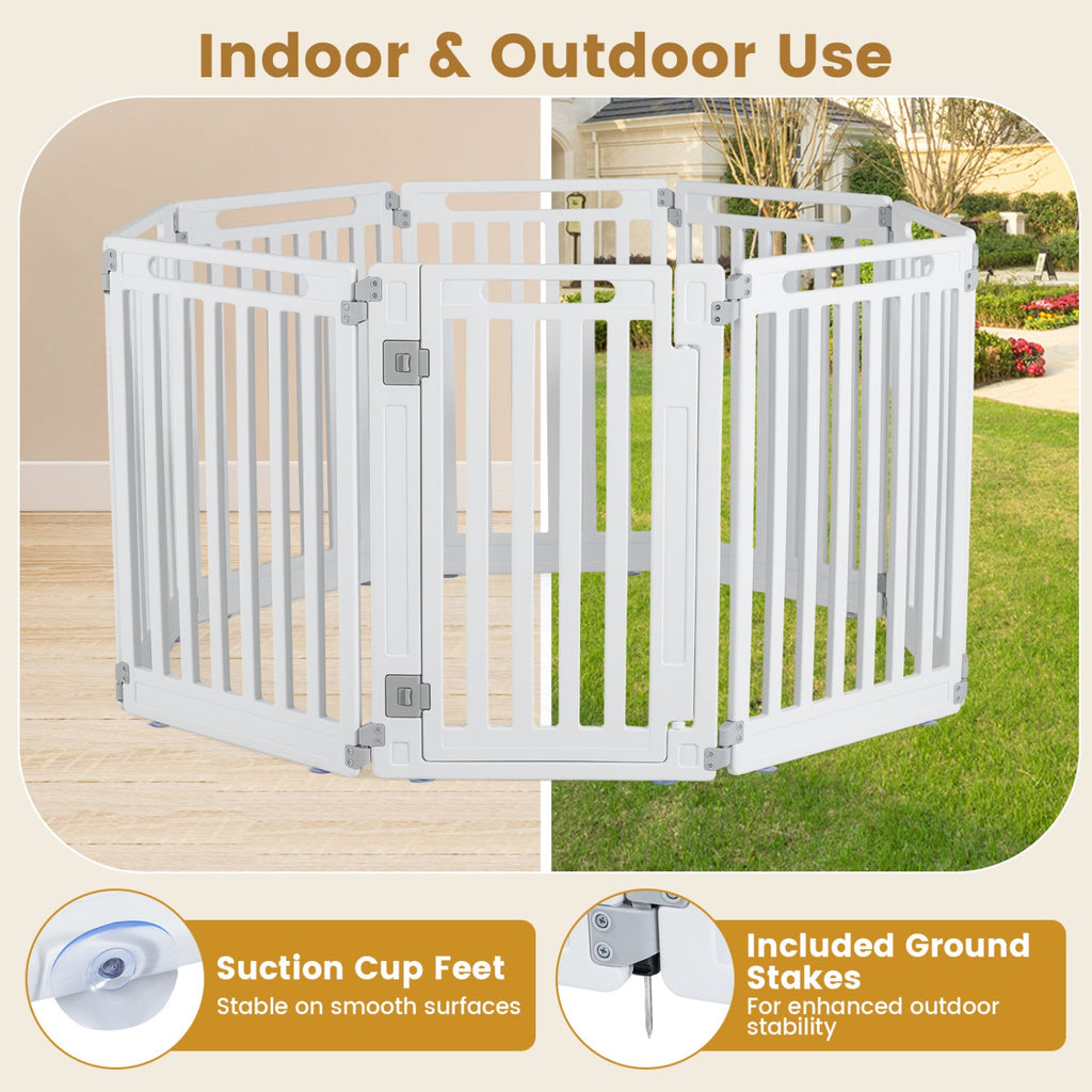 8-Panel Dog Playpen 31.5 inch Indoor Outdoor HDPE – photo 7 of 16