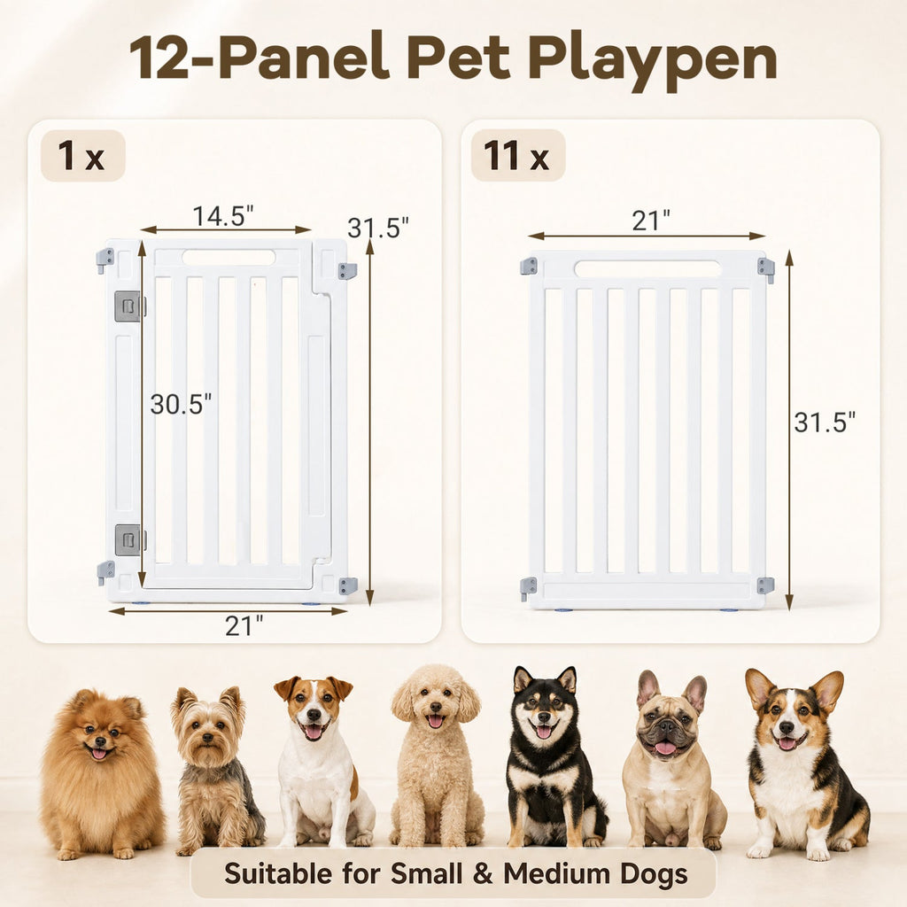 12-Panel Dog Playpen 31.5 inch Indoor Outdoor – photo 5 of 16