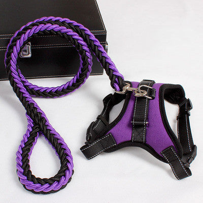 Padded Reflective Nylon Dog Harness & Collar Set – Medium/Large – alternate view 6