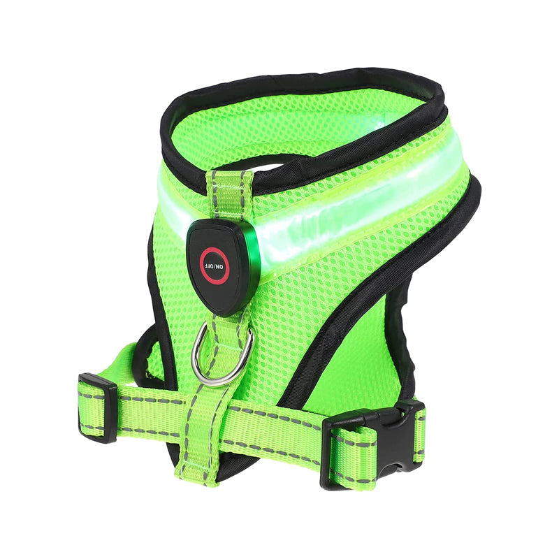 Rechargeable LED Lighted Mesh Dog Harness – alternate view 3