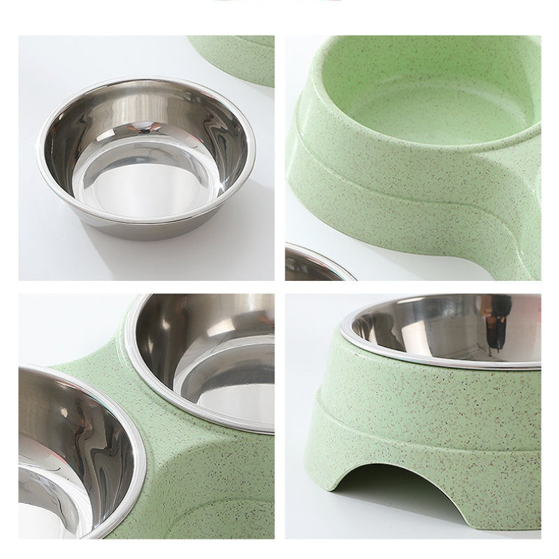 Double Stainless Steel Pet Bowls – Dog Food & Water Feeder – alternate view 5