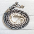 Grey Dog Leash – 4 Feet, Solid, 3/8 Inch – front view