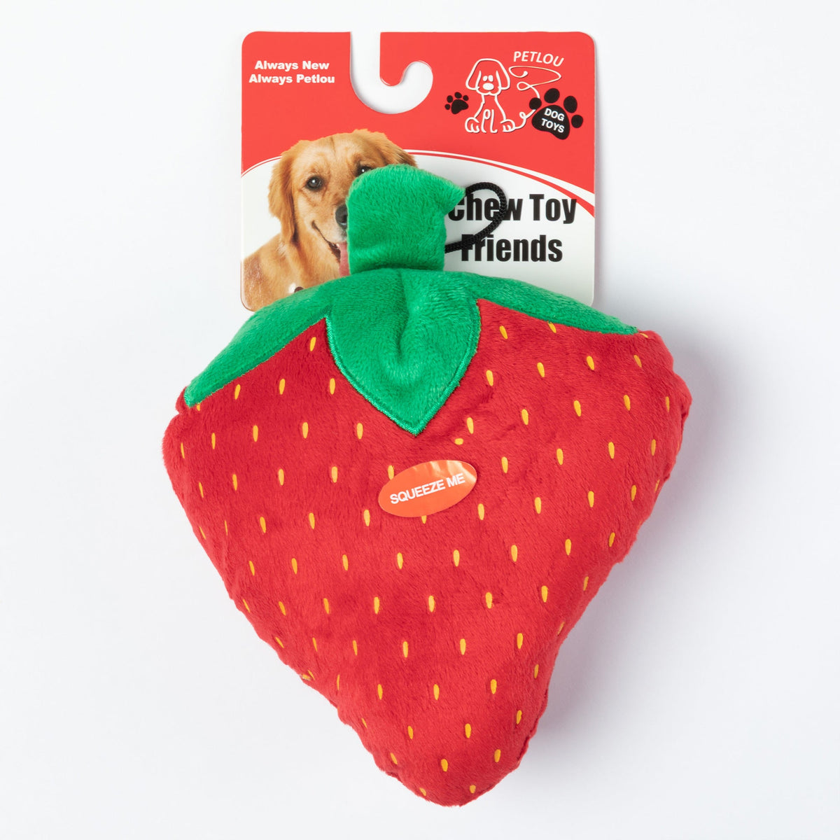 Strawberry Squeaker Plush Dog Toy 8 Inch – photo 1 of 5