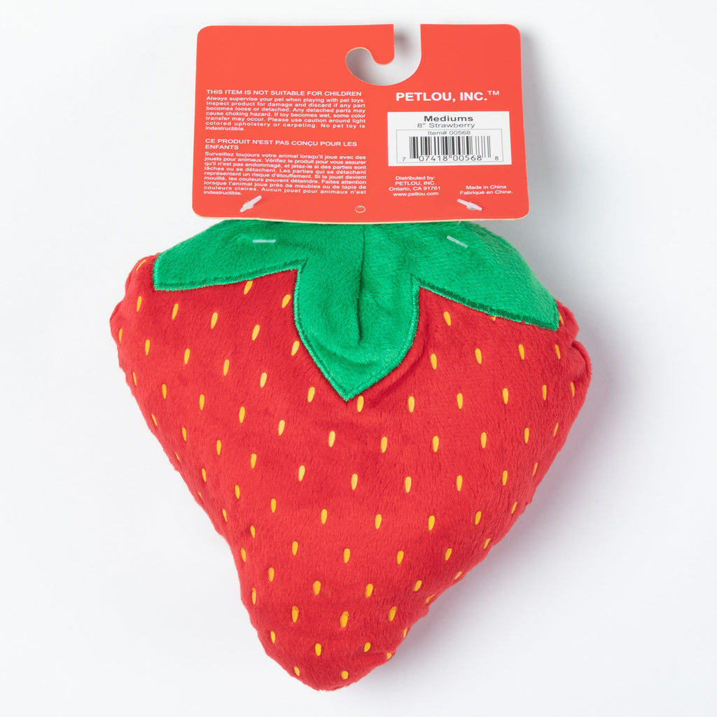 Strawberry Squeaker Plush Dog Toy 8 Inch – photo 2 of 5