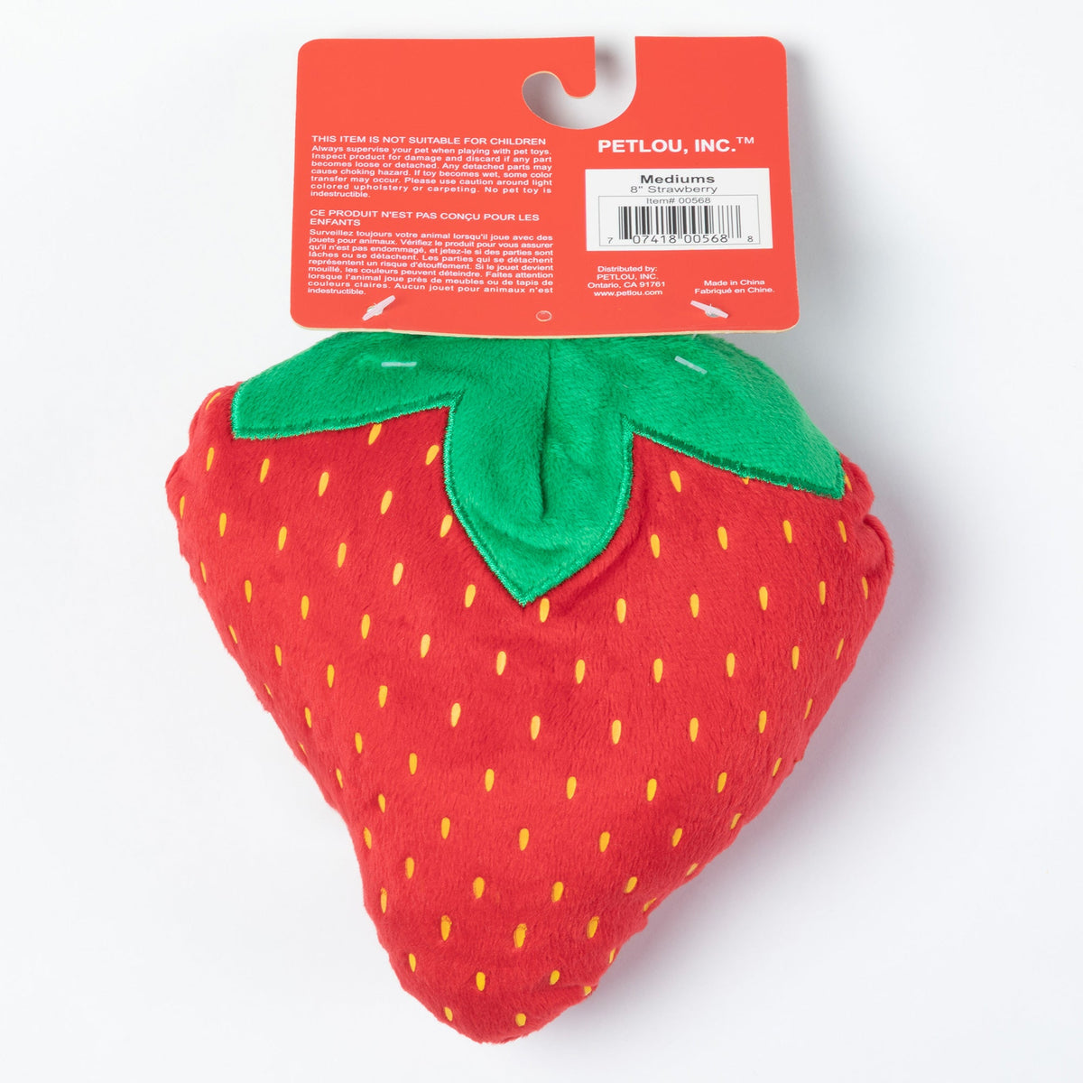 Strawberry Squeaker Plush Dog Toy 8 Inch – photo 2 of 5