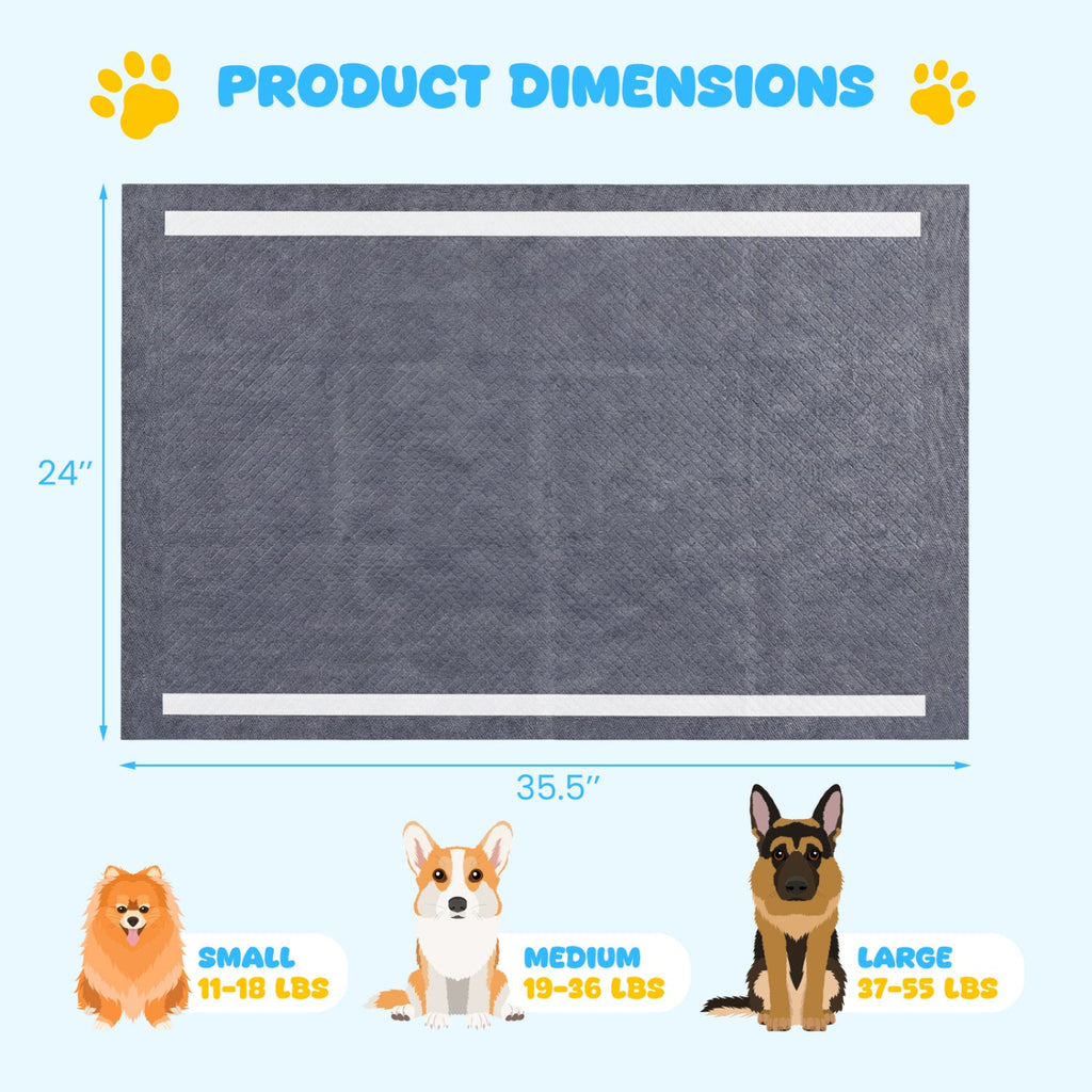 Charcoal Dog Pee Pads 35.5 x 24 6-Layer 150 Count – photo 3 of 8
