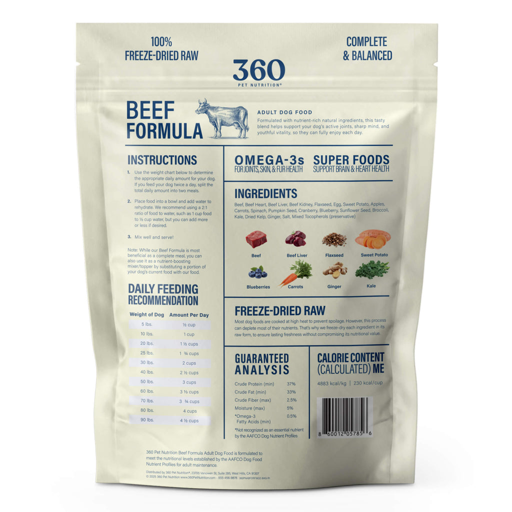 360 Pet Nutrition Beef Formula Freeze-Dried Raw Dog Food – photo 9 of 21