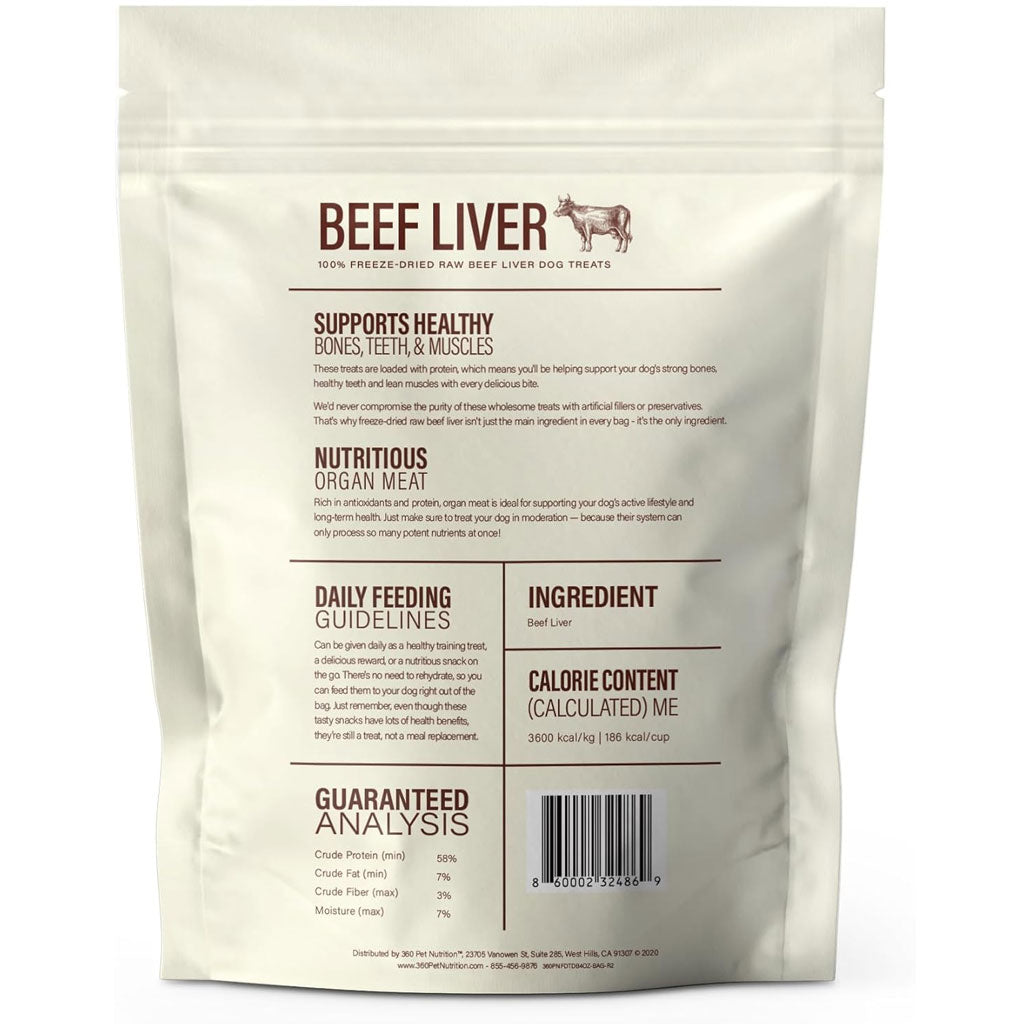 360 Pet Nutrition Beef Liver Freeze-Dried Raw Dog Treats – photo 2 of 8