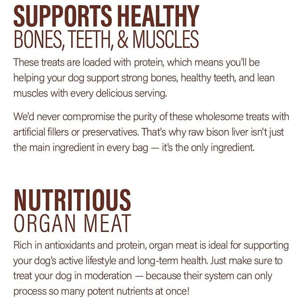 360 Pet Nutrition Bison Liver Freeze-Dried Raw Dog Treats – photo 6 of 8