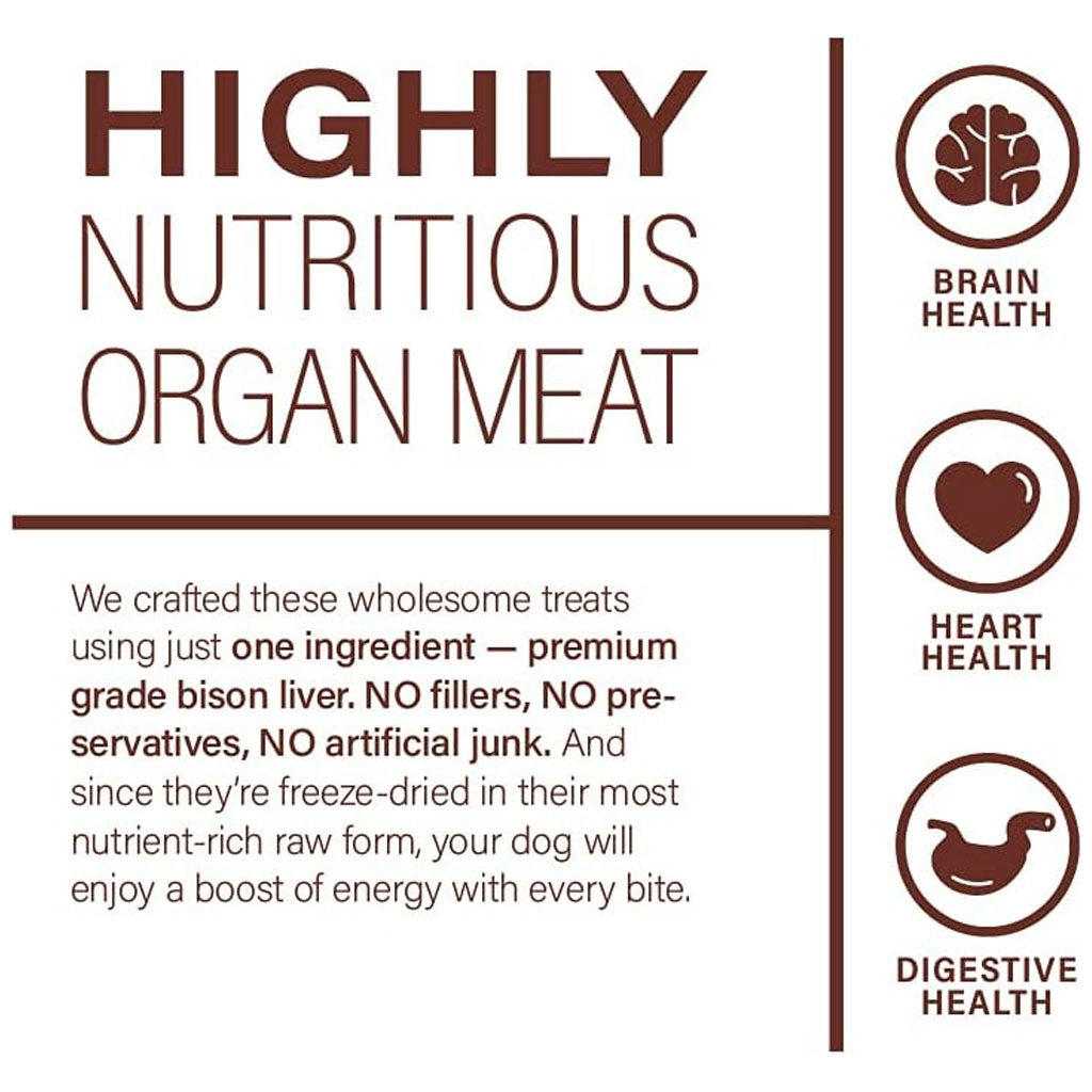 360 Pet Nutrition Bison Liver Freeze-Dried Raw Dog Treats – photo 5 of 8