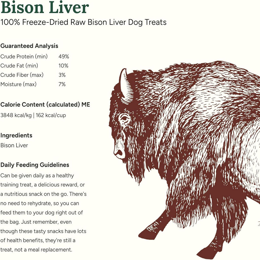 360 Pet Nutrition Bison Liver Freeze-Dried Raw Dog Treats – photo 4 of 8