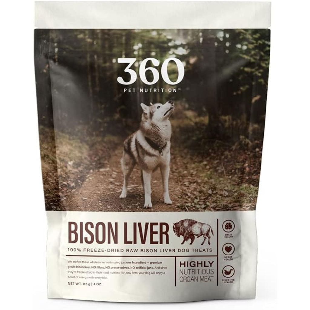 360 Pet Nutrition Bison Liver Freeze-Dried Raw Dog Treats – photo 1 of 8