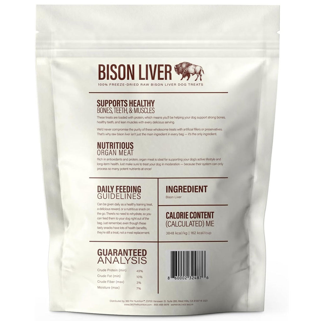 360 Pet Nutrition Bison Liver Freeze-Dried Raw Dog Treats – photo 2 of 8