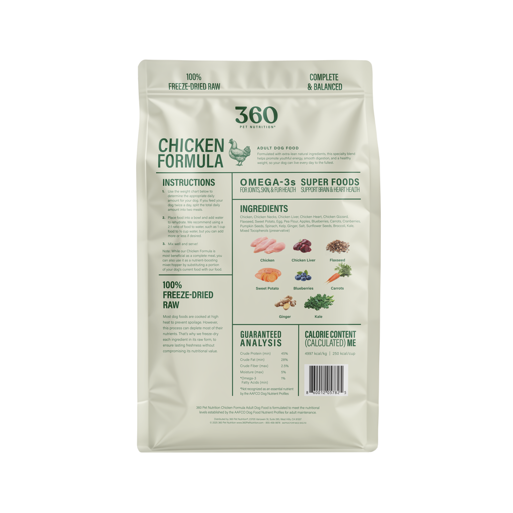 360 Pet Nutrition Chicken Freeze-Dried Raw Complete Meal – photo 16 of 21