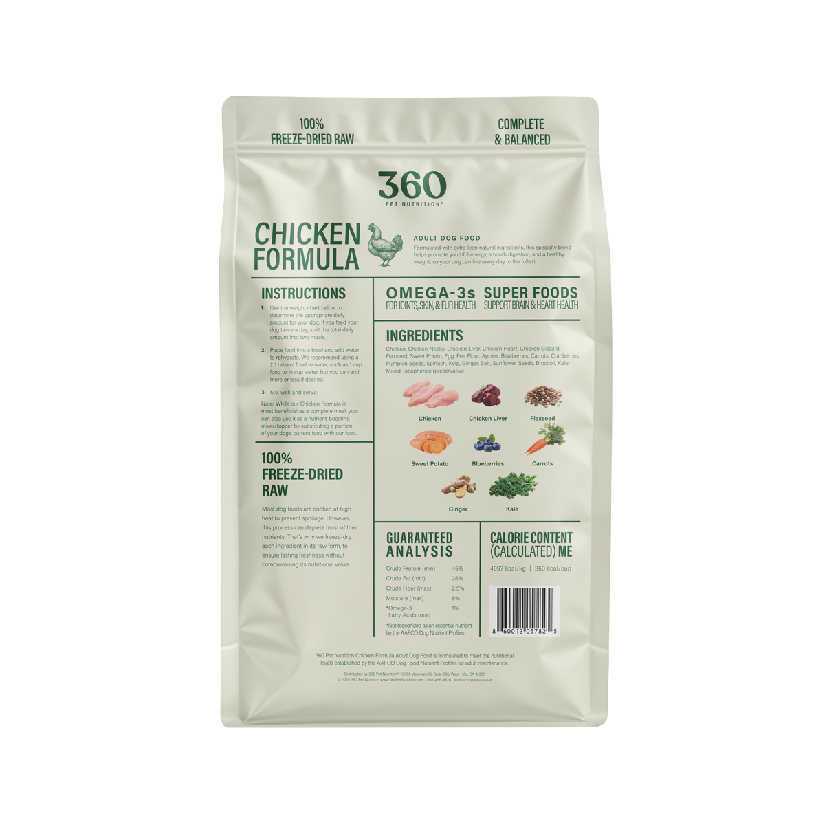 360 Pet Nutrition Chicken Freeze-Dried Raw Complete Meal – photo 16 of 21