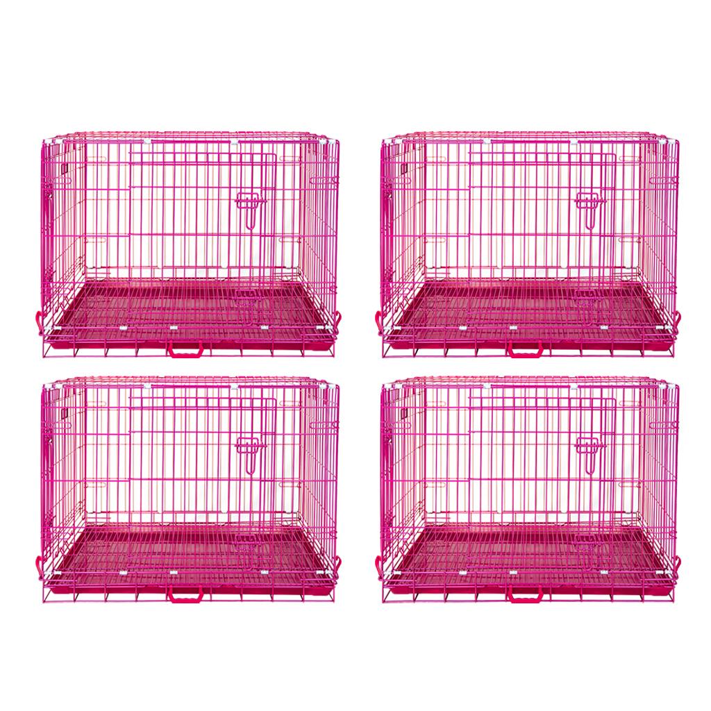 24-42 Inch Pink Wire Dog Crate – alternate view 27