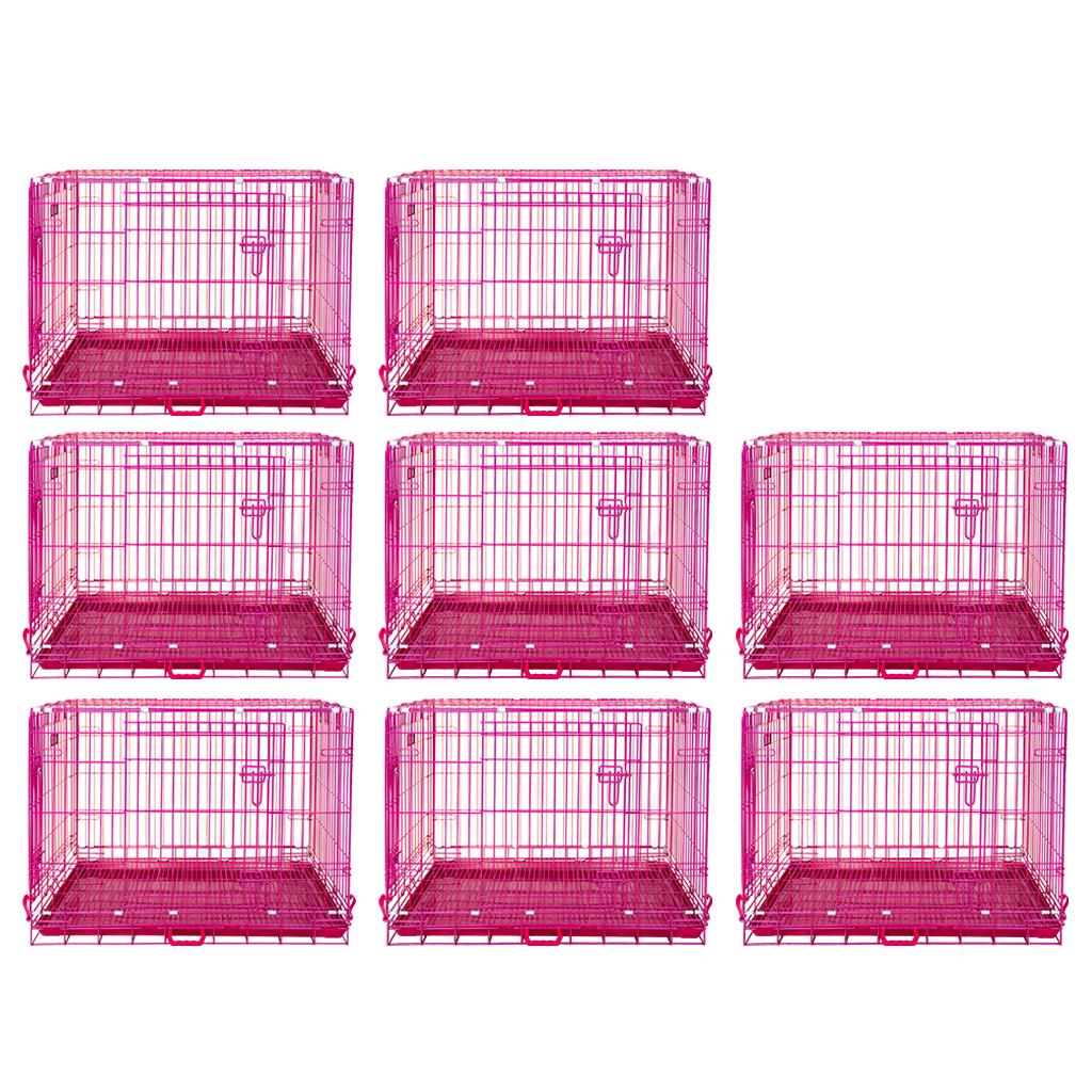 24-42 Inch Pink Wire Dog Crate – alternate view 29