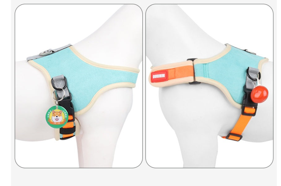Suede Dog Harness with Leash – alternate view 4