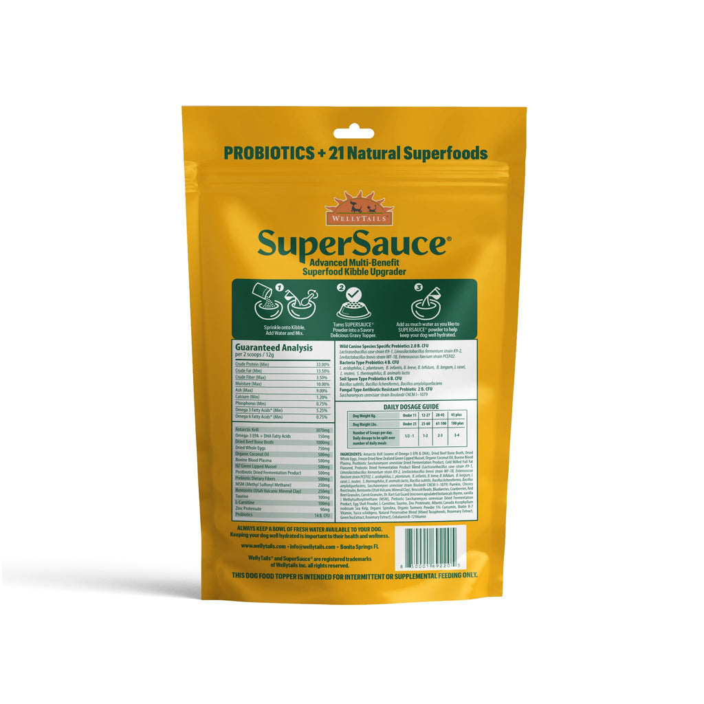 SuperSauce 12-In-1 Multifunctional Probiotic Kibble Topper Powder for Dogs — 60 Scoops, 12.7 oz. (360g) – alternate view 9
