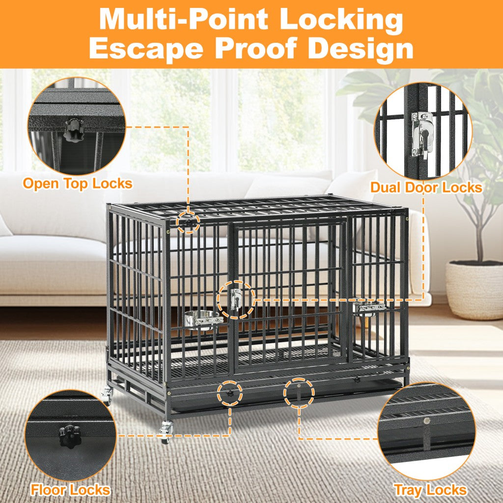 37 Inch Stackable Heavy Duty Dog Crate – alternate view 3