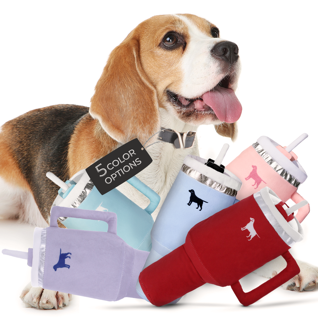 Puproar Pup Cup Squeaky Plush Dog Toy – Tumbler Shape – alternate view 9