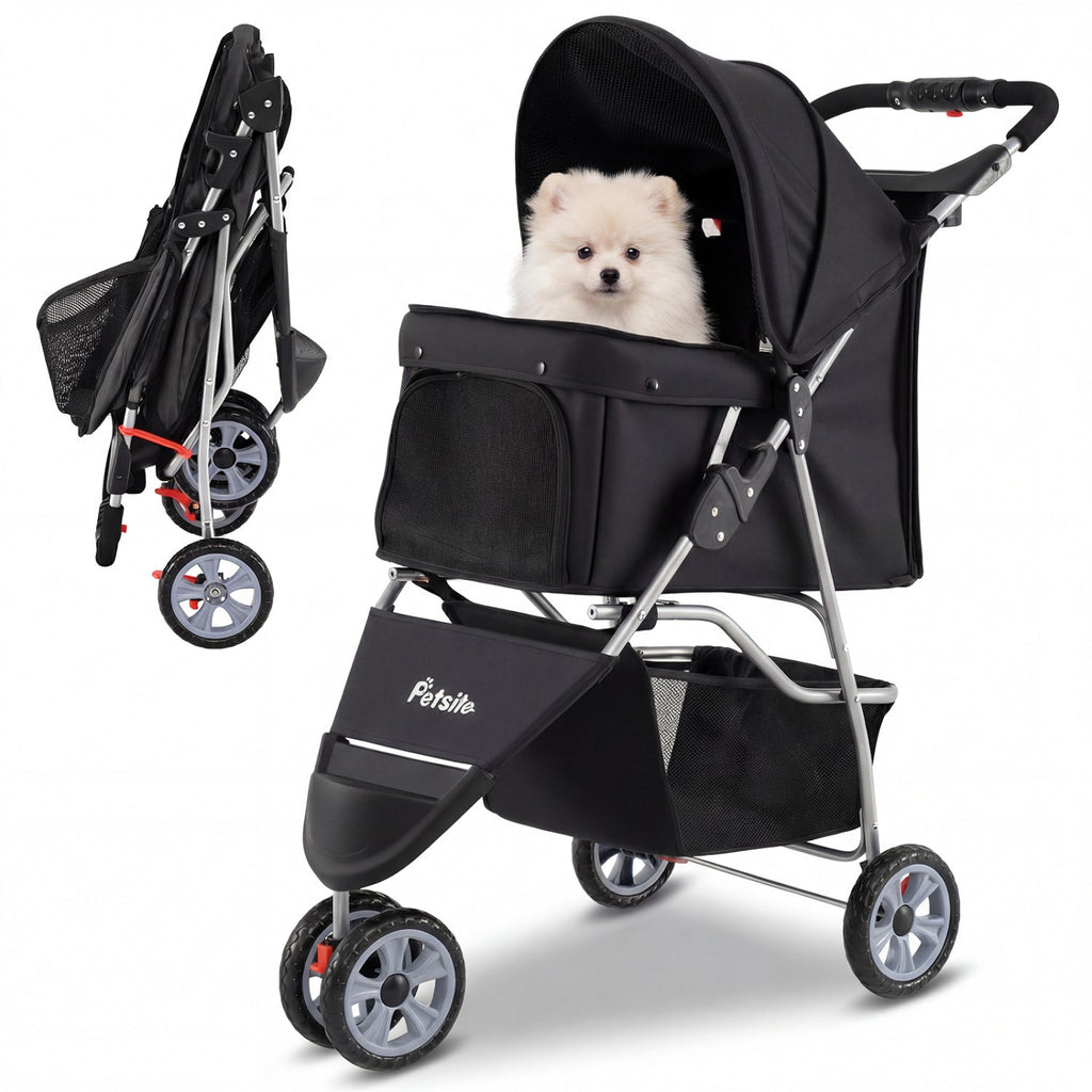 3-Wheel Pet Stroller for Small Dogs up to 33 lbs – photo 7 of 16