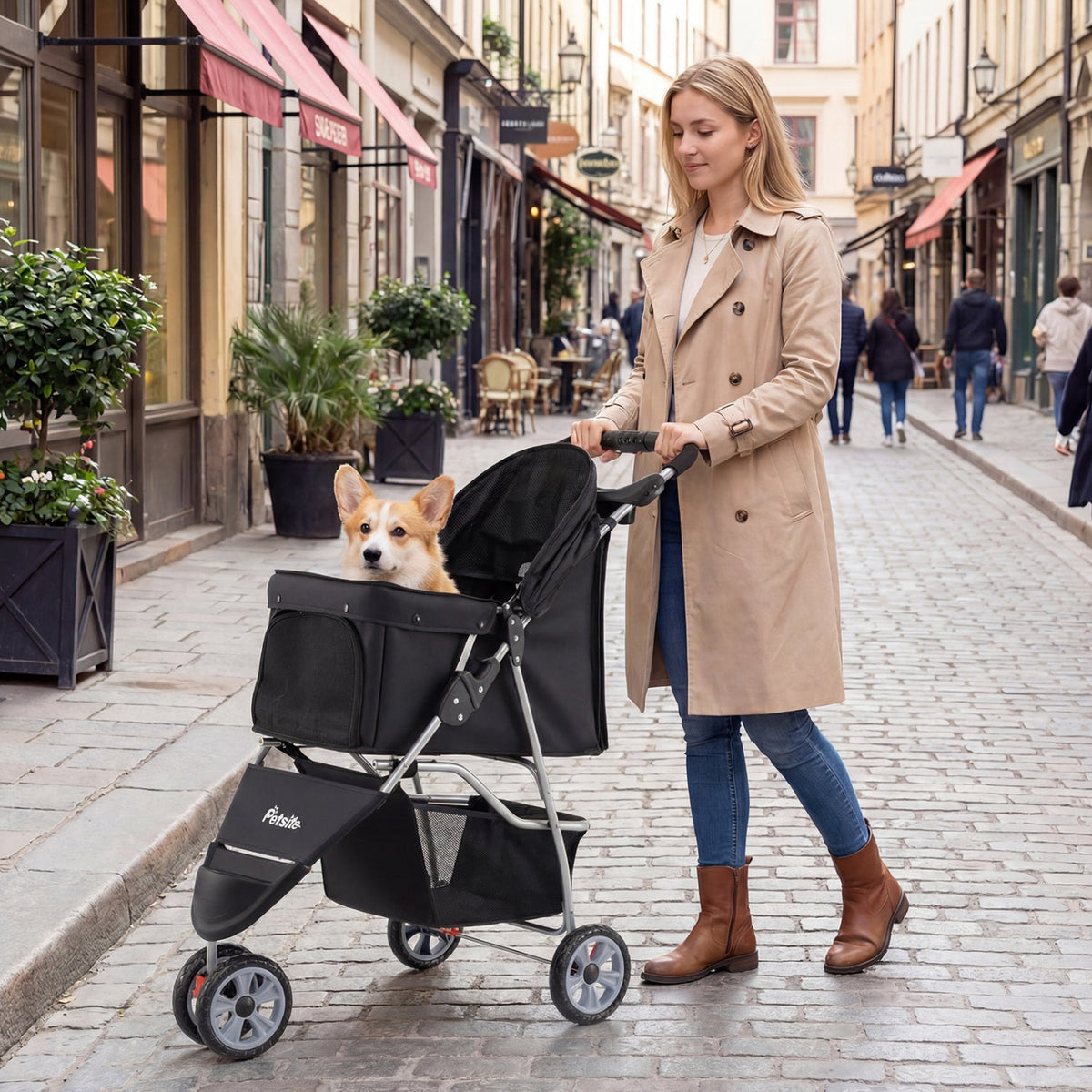 3-Wheel Pet Stroller for Small Dogs up to 33 lbs – photo 3 of 16