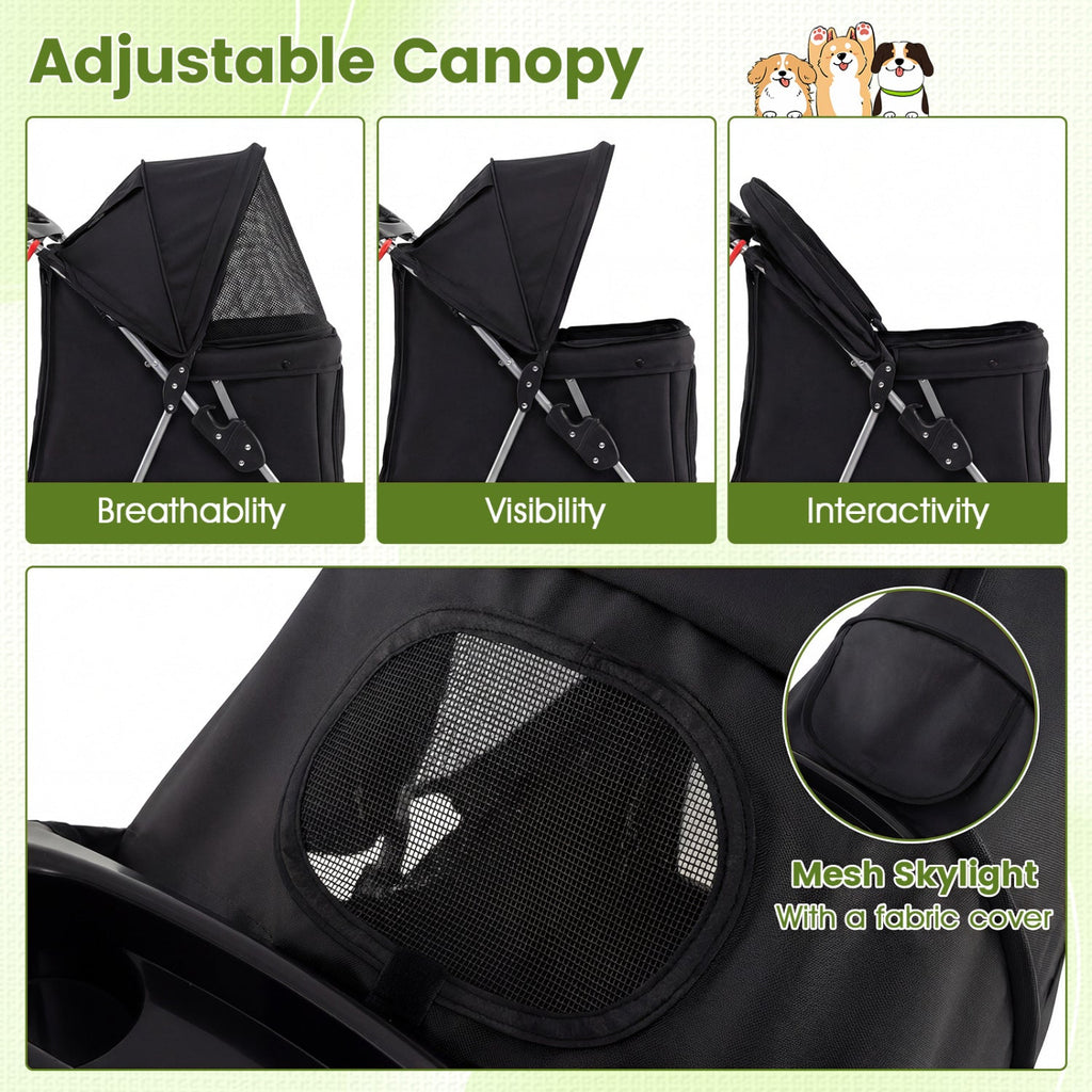 3-Wheel Pet Stroller for Small Dogs up to 33 lbs – photo 11 of 16