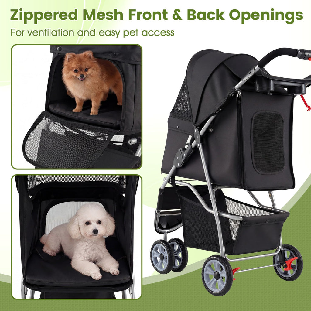 3-Wheel Pet Stroller for Small Dogs up to 33 lbs – photo 13 of 16