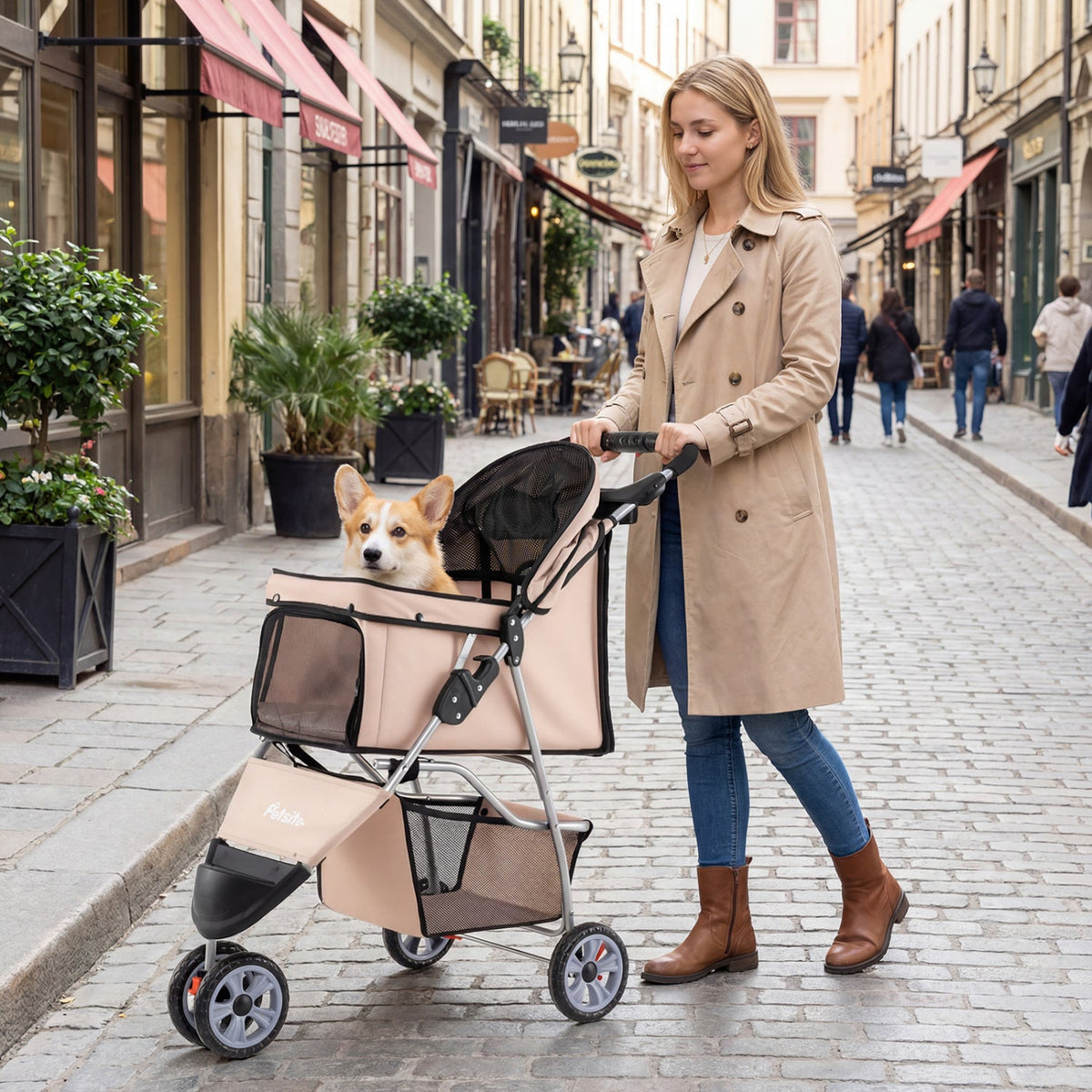 3-Wheel Pet Stroller for Small Dogs up to 33 lbs – photo 4 of 16