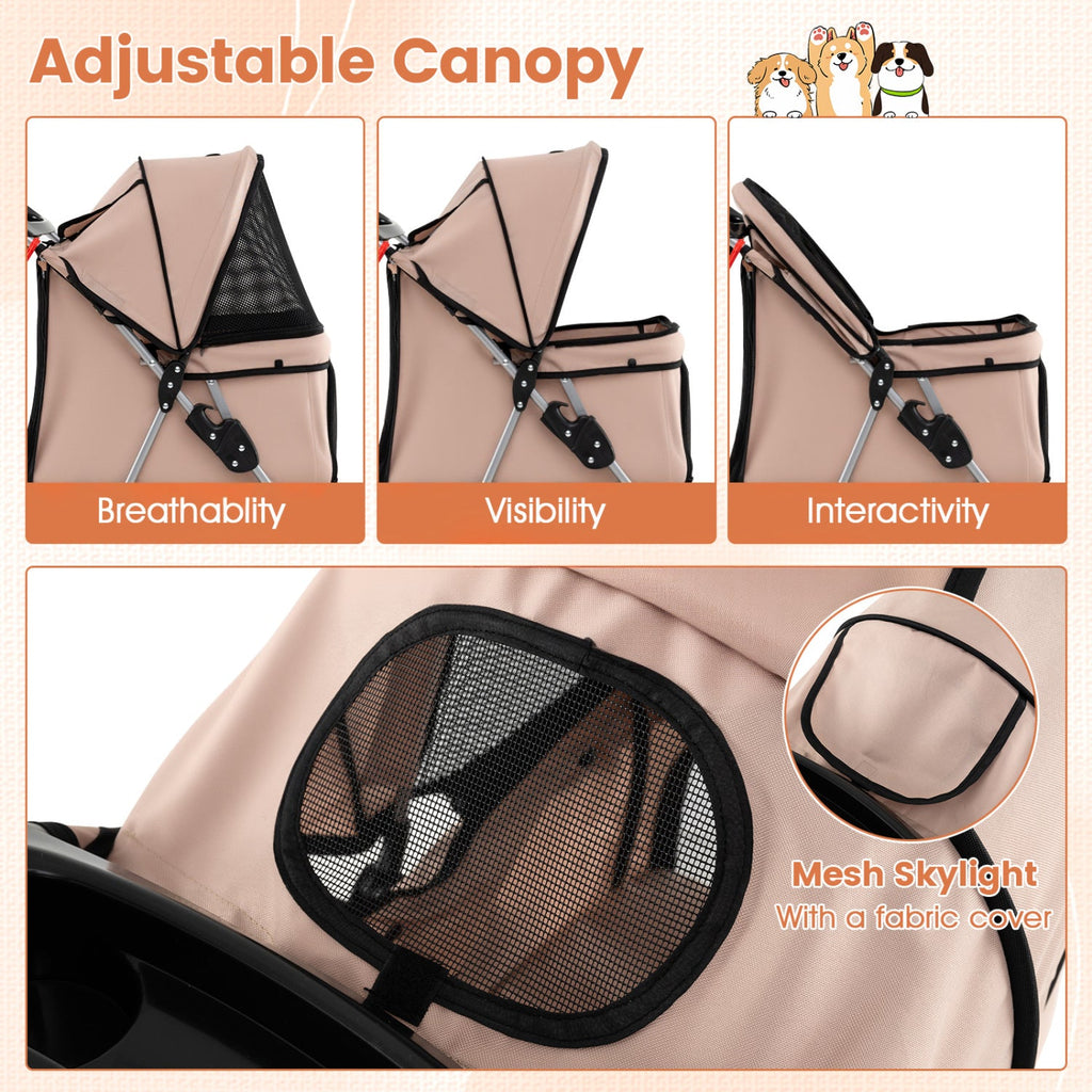 3-Wheel Pet Stroller for Small Dogs up to 33 lbs – photo 12 of 16