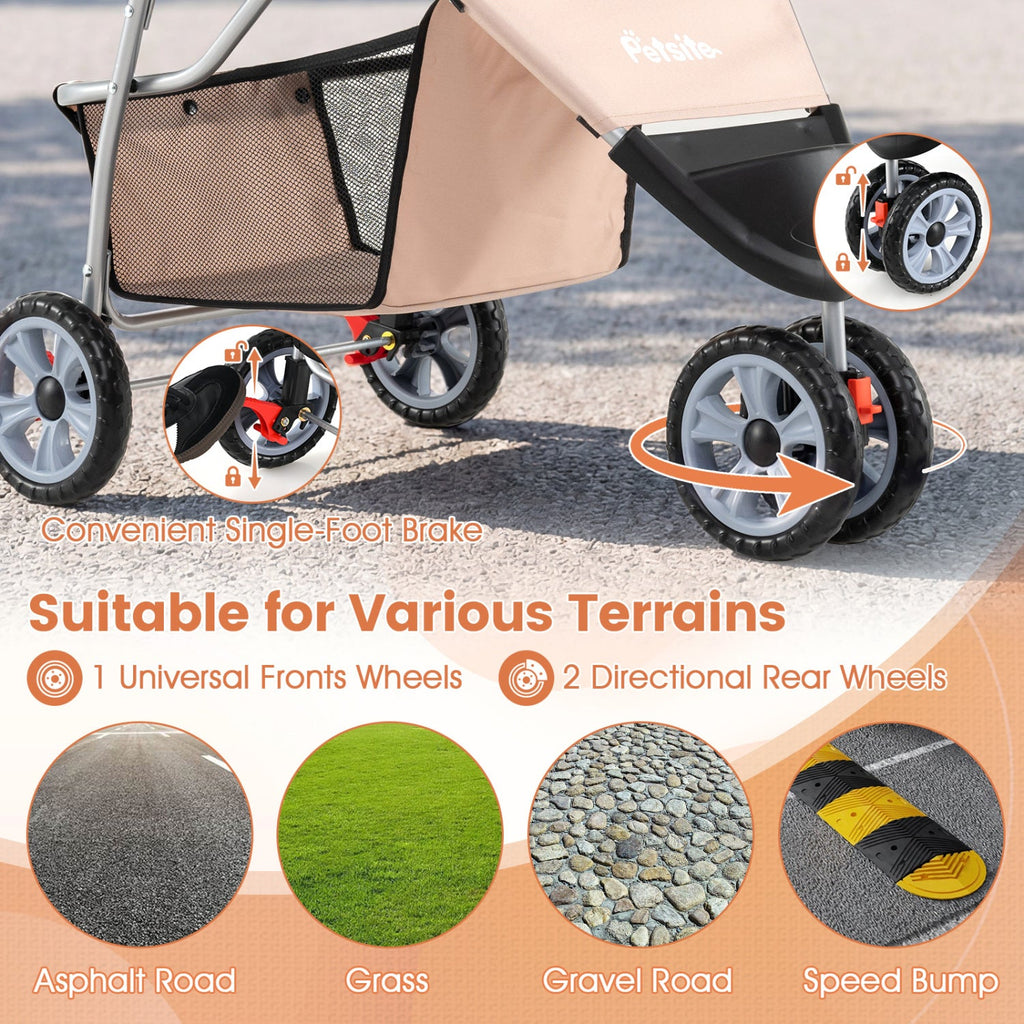 3-Wheel Pet Stroller for Small Dogs up to 33 lbs – photo 16 of 16