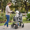 3-in-1 Foldable Pet Stroller with Detachable Carrier – photo 1 of 16
