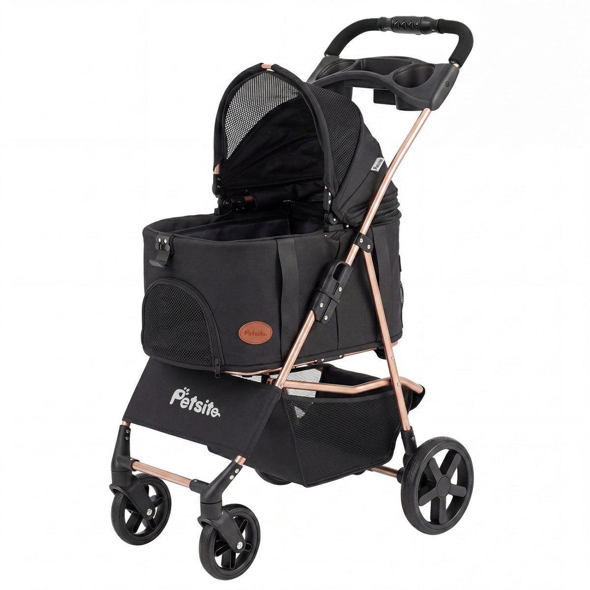 3-in-1 Foldable Pet Stroller with Detachable Carrier – photo 11 of 16