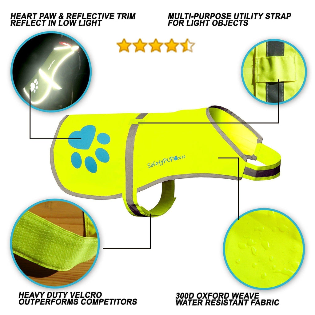 SafetyPUP URBAN Reflective Dog Safety Vest XL Neon Yellow – photo 3 of 6