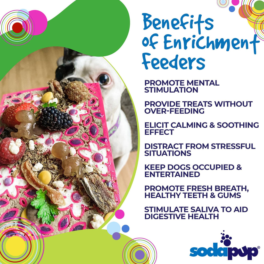 Flower Power Enrichment Lick Mat – Flower Design, USA Made – detail