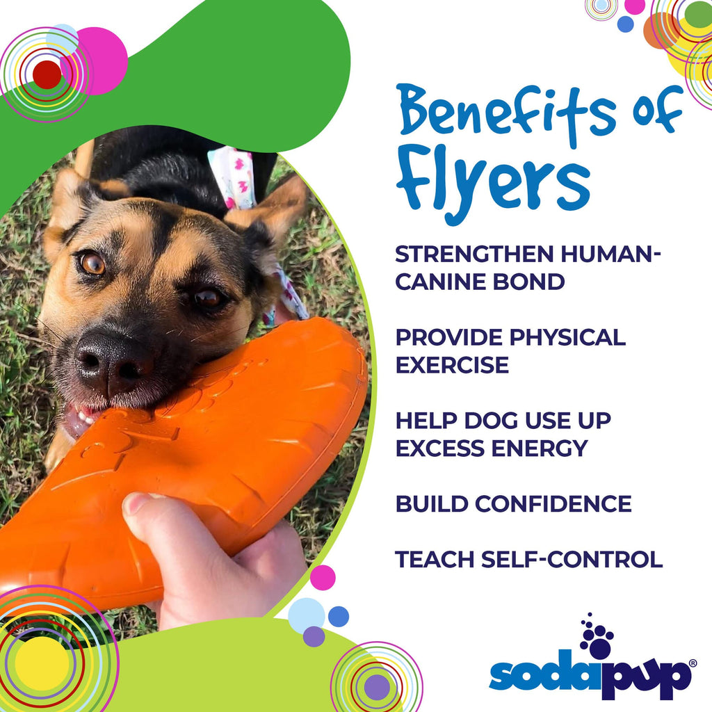 SodaPup Bottle Top Flyer orange rubber frisbee dog toy – photo 3 of 13