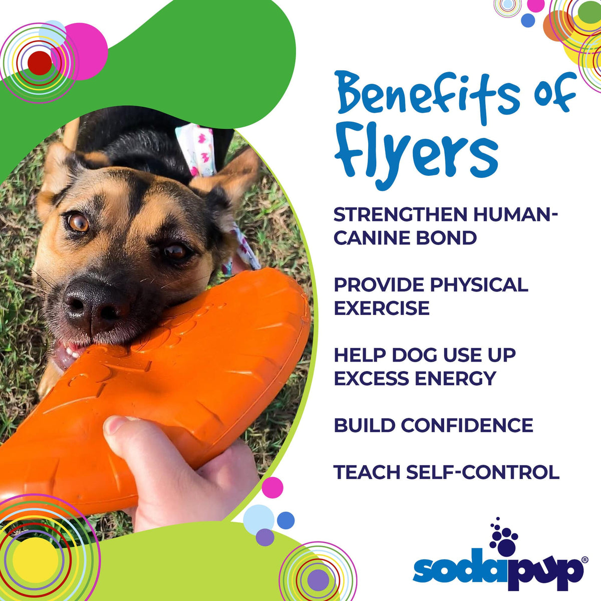 SodaPup Bottle Top Flyer orange rubber frisbee dog toy – photo 3 of 13