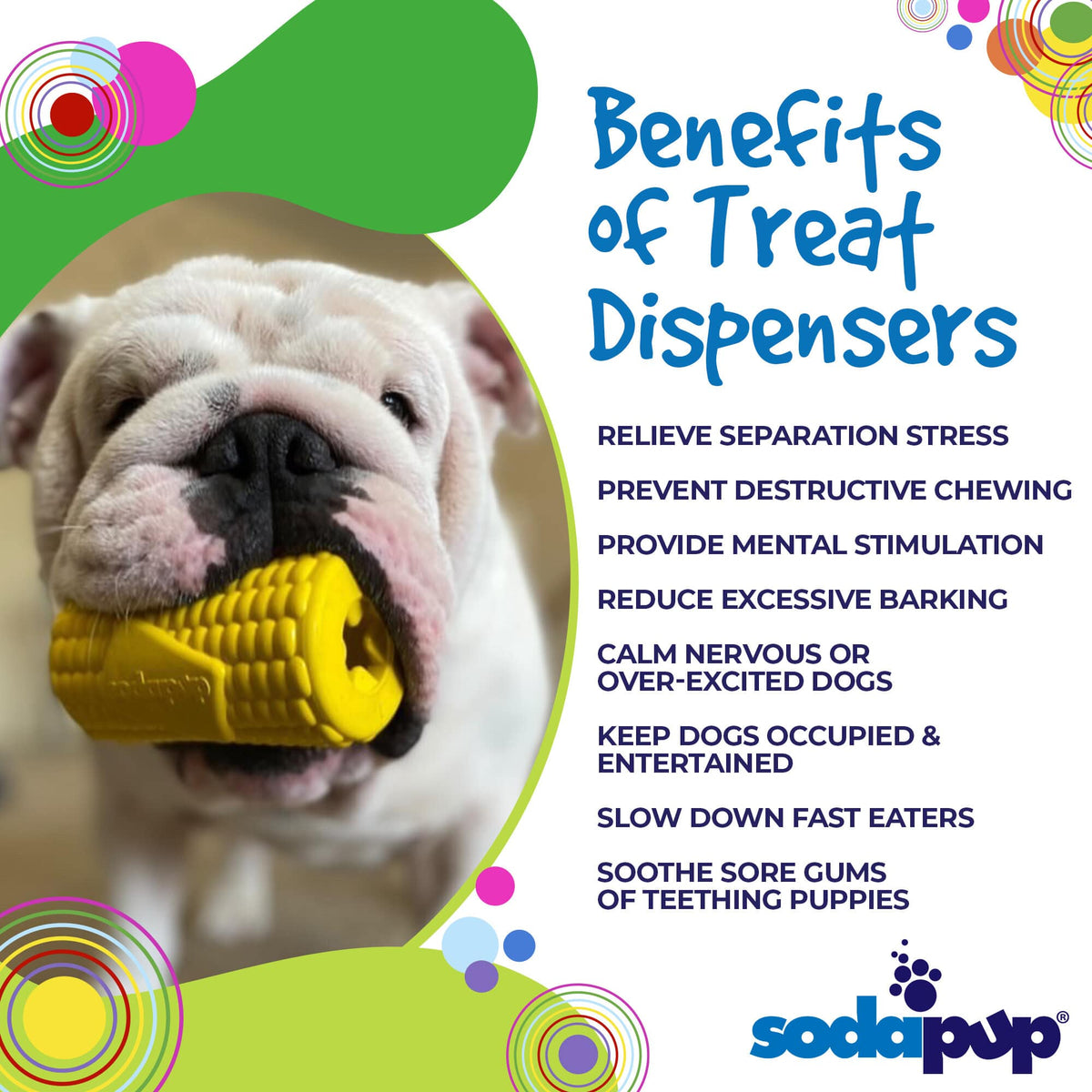 Corn on the Cob Dog Toy – Durable Rubber Treat Dispenser, USA Made – detail