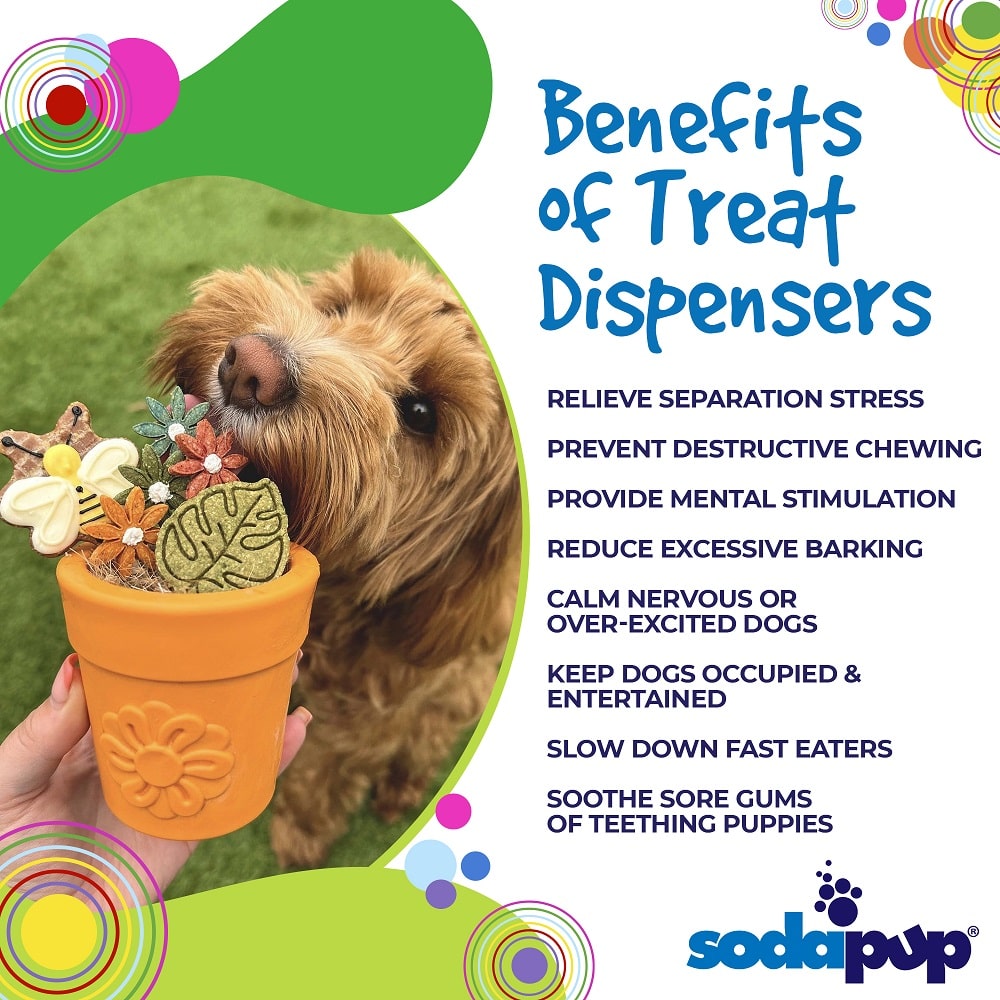 SodaPup Flower Pot eCup rubber treat dispenser dog toy – photo 5 of 16