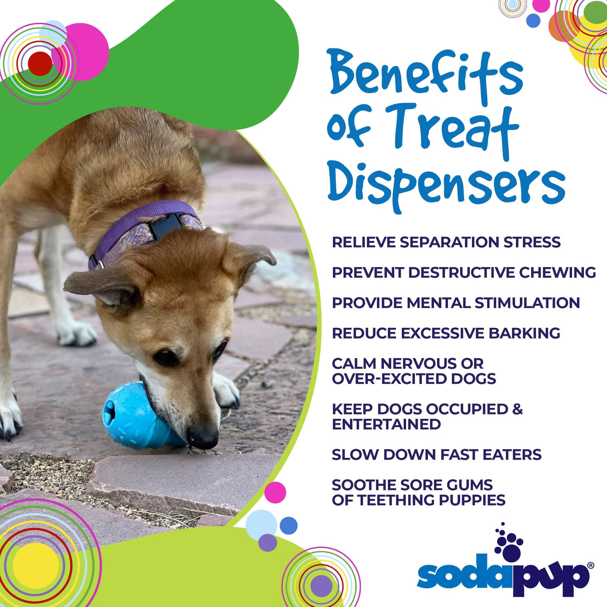 SodaPup Ice Cream Cone blue rubber chew toy and treat dispenser – photo 3 of 10