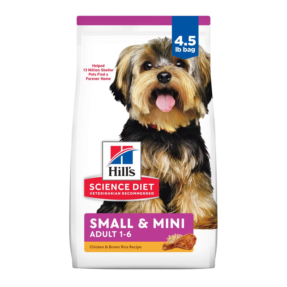 Hill's Science Diet Adult Small & Mini Chicken Meal & Rice Recipe Dry Dog Food Bag – front view