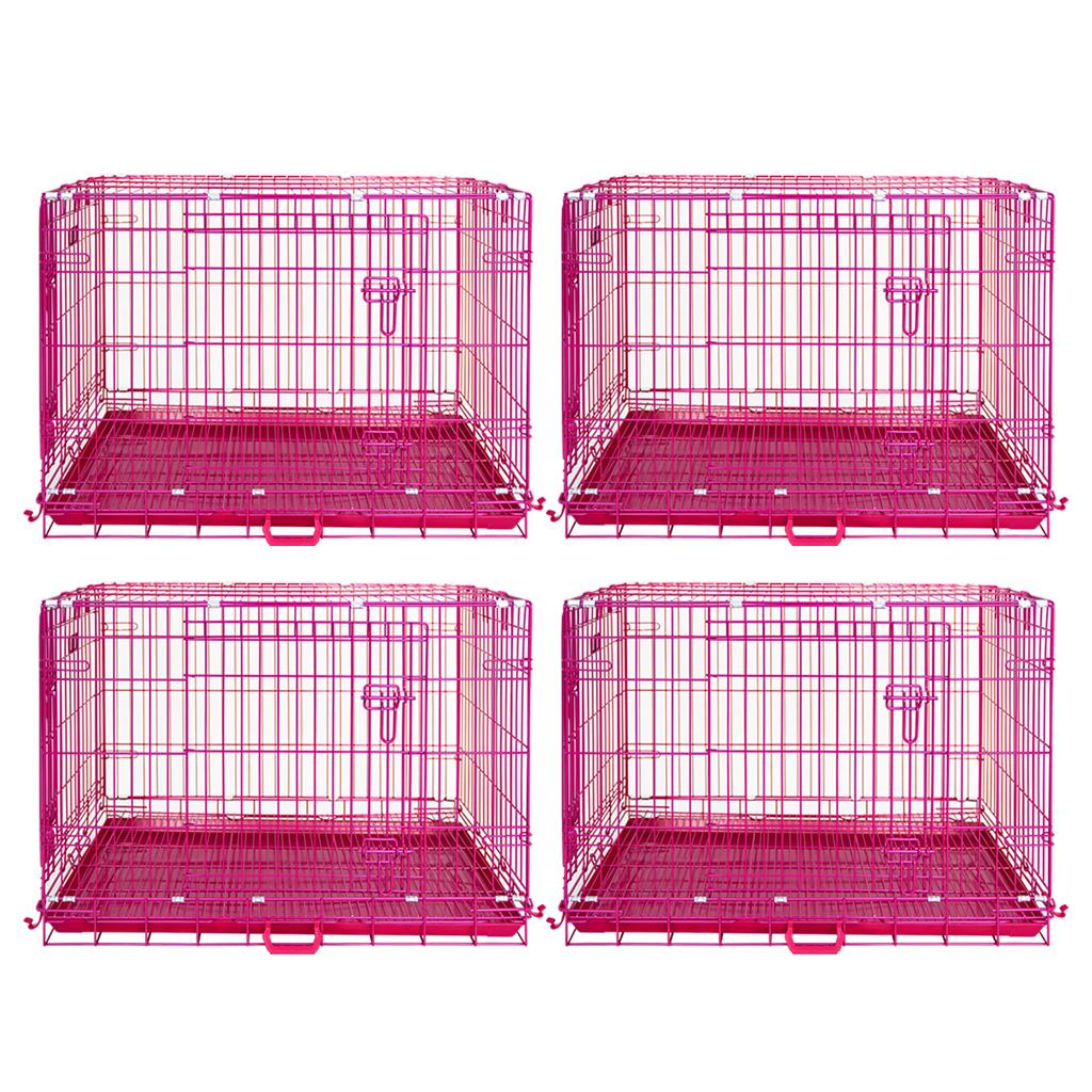 24-42 Inch Pink Wire Dog Crate – alternate view 34