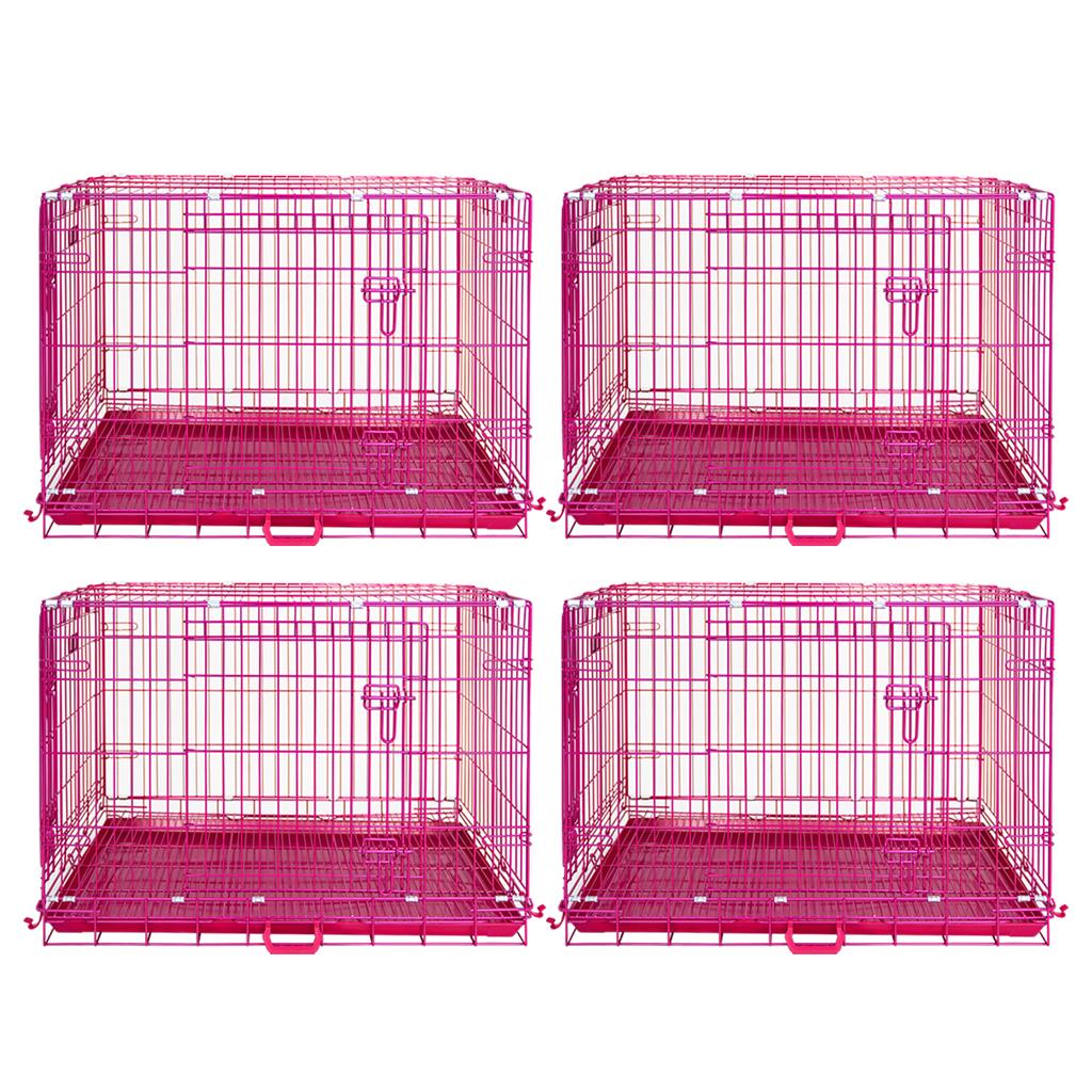 24-42 Inch Pink Wire Dog Crate – alternate view 46