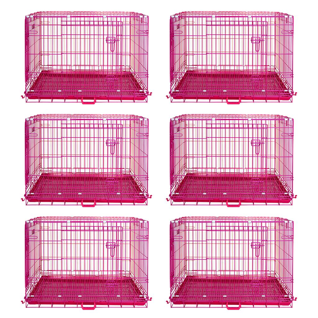 24-42 Inch Pink Wire Dog Crate – alternate view 35