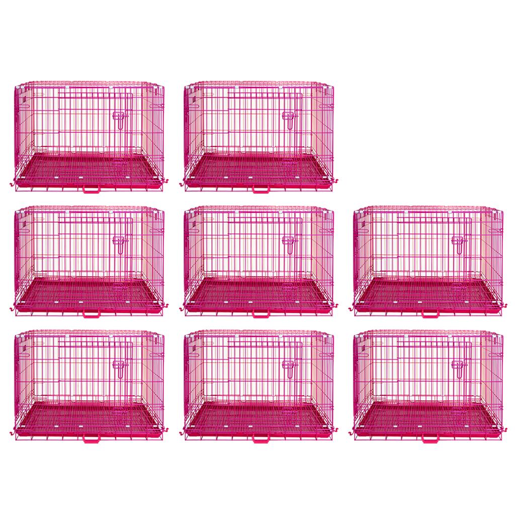 24-42 Inch Pink Wire Dog Crate – alternate view 36