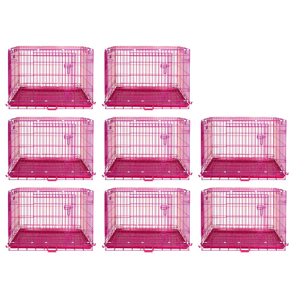 24-42 Inch Pink Wire Dog Crate – alternate view 48