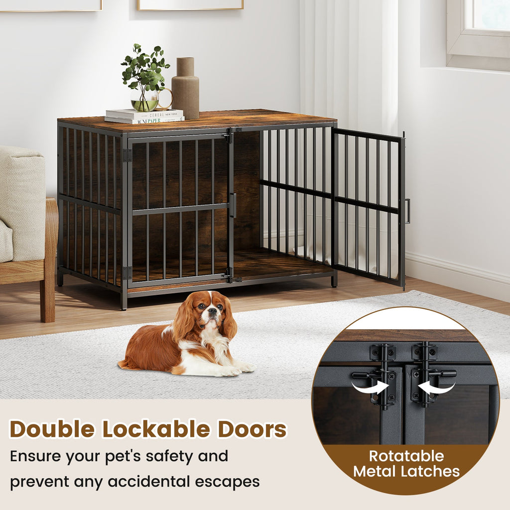 40 Inch Dog Crate Furniture Kennel with Double Doors – photo 15 of 16