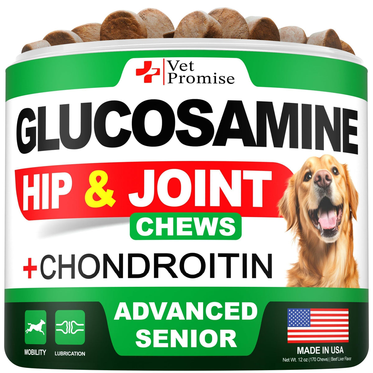 Glucosamine for Dogs Hip and Joint Chews 170 Count – photo 1 of 1